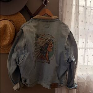 Vintage Polo by Ralph Lauren Native American chief jean jacket